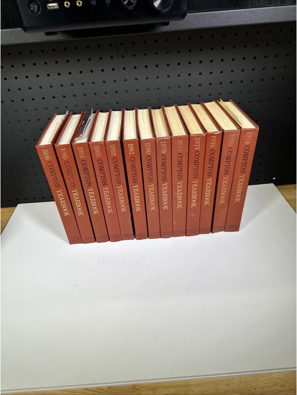 Compton Yearbook Lot of 13 Hardcover Volumes 1974-1986 Complete Set